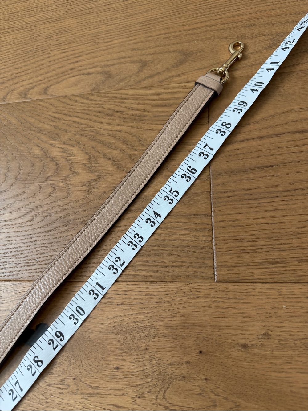 Coach Adjustable Purse Strap - Beige/Taupe & Gold - Like New - Picture 5 of 5